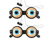 Genérico 2 uds gafas de guiño locas, gafas de ojos saltones, gafa temblorosas novedosas, gafa de sol divertidas, regalo de mordaza para fiesta de niños y adultos
