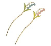 Genérico 2 Uds Horquilla De Tulipán Palo Para Moño De Pelo Accesorios Para Moño De Pelo Palillos Para El Cabello Horquilla Para Horquilla Vintage Palo De Pelo Para