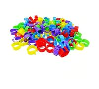 Genérico 20~100 Uds Anillo de plástico for Paloma Loro, Bandas for Patas de pájaro de 8mm, Anillos de pie de identificación de Entrenamiento de Marcado numerado Colorido 001-100(20pcs)