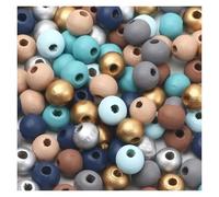 Genérico 20-200 Cuentas de Madera Natural de 6-16 mm, espaciadoras Redondas Sueltas for Hacer Joyas, Pulseras y Collares Hechos a Mano.(8mm 100pcs)