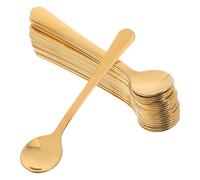 Genérico 20 Cucharas Mini de Café Espresso de Acero Inoxidable 304, Tamaño 7,5 Cm, Color Dorado, Cucharas Medidoras para Especias, Postres y Bebidas, Utensilios de Cocina Multiusos