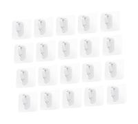 Genérico 20 Ganchos de Pared Multiusos Autoadhesivos Transparentes Colgadores Adhesivos Redondos sin Taladro Prácticos Ganchos para Cocina y Baño Pack de 20 Unidades