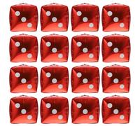 Genérico 20 Globos de Aluminio Forma de Dados para Fiesta, Accesorios Decorativos en Color Rojo, Ideales para Fondos de Fotos y Ambiente