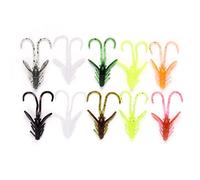 Generico 20 paquetes de 0,8 g de simulación de camarones señuelo suave señuelos biónicos de agua dulce de agua dulce fácil de usar anzuelo de pesca creativo y útil. Inteligencia práctica.