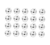 Genérico 20 Piezas Bola De Espejos Pelota Discoteca Espejo Ligero Espejo De Luz Mini Luz De Discoteca Adorno De Escenario De Boda Decoración Luces Fiesta Pastel De Bolas De Espejo Vidrio