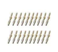 Genérico 20 Piezas/Conector Banana sin Aislamiento, Perno de Rosca 4mm Equipado for Conector Tornillo instalación Panel M4(Silver 20Pcs)