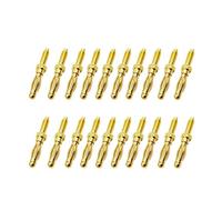 Genérico 20 Piezas/Conector Banana sin Aislamiento, Perno de Rosca 4mm Equipado for Conector Tornillo instalación Panel M4(Gold 20Pcs)