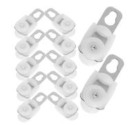 Genérico 20 Piezas Rodillos Silenciosos para Riel de Cortina con Gancho Ruedas de Acero Inoxidable para Cuadrada Carga Fuerte para Habitaciones y Oficinas