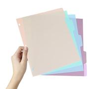 Genérico 20 Unidades Separadores Cuadernos con Pestañas Insertables Divisores de Página para Archivador de Anillas Páginas Sueltas para Planificador Diario y de Notas