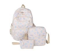 Genérico 2025 Bow Backpack for Girls,3PCS Set Pink Bow Backpack for School,Preppy Backpacks With Bows (Blue,Grande)