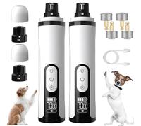 Genérico 2025 Heusos Silents Groom Pro Nail Grinder - Cordless Dog & Cat Nail Trimmer with LED Light, 3 Speeds, 2000mAh Rechargeable Battery & 2 Replacement Heads for Thick Nails (2PCS)