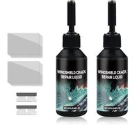 Genérico 2025 Kit de reparación de Grietas en el Parabrisas - Reparación de Grietas en el Parabrisas, astillas, arañazos, daños en Forma de Media Luna y Estrellas (2pcs)