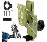 Genérico 2025 New 360 Degree Rotating Motorcycle Bicycle Water Bottle Holder,360 Degree Rotating Bicycle Water Bottle Holder for Diameter 2'' - 3'' Cup, Adjustable Automatic Clamping Mechanism(Green)
