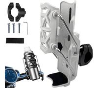 Genérico 2025 New 360 Degree Rotating Motorcycle Bicycle Water Bottle Holder，360 Degree Rotating Bicycle Water Bottle Holder for Diameter 2'' - 3'' Cup， Adjustable Automatic Clamping Mechanism(White)