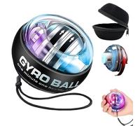 Genérico 2025 New Auto-Start Wrist Trainer Ball,Vital Wrist Exerciser,Torque Ball,with Led Lights for Strengthen Arms,Fingers and Muscles Workouts (Black,with Light)