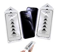 Genérico 2025 New Invisible Screen Protector -Fingerprint-Proof Dust Free Without Bubbles, Hd/Privacy Tempered Glass Screen Protector, for Iphone 16 15 14 13 12 11 Pro Max (Privacy*2pcs,15 pro)