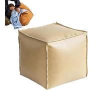 Genérico 2025 New Stuffable Cushion Bag, Unstuffed Pouf Ottomans, 16 Inch Floor Footrest Cushion Solution, Pouf Cover For Foot Stool and Storage Ottoman, Multi For Living Rooms Bedrooms(White)