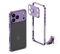 Genérico 2025 New Ultra-Thin Metal Frame Heat Dissipation Case with Lens Protector for iPhone 17 Pro MAX,Aluminum Metal Frameless Design,Lightweight,Shockproof Cover (For iPhone 17Air,Purple)