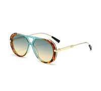 Genérico 2025 New Vintage Style Pilot Sun Glasses of Any Face Shape for Women Men Summer Fashion Unisex Sunglasses Uv400 (Green)