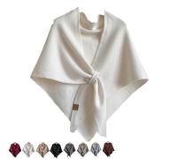 Genérico 2025 New Wraps For Women, Solid Color Shawl, Lightweight and comfortable for everyday wear. (White)