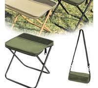 Genérico 2025 New Zipper Folding Stool, Portable Stool for Mountaineering and Hiking, Lightweight Foldable Chair with Carrying Bag for Outdoor Picnic Hiking Fishing (Green,L)