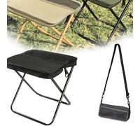 Genérico 2025 New Zipper Folding Stool, Portable Stool for Mountaineering and Hiking, Lightweight Foldable Chair with Carrying Bag for Outdoor Picnic Hiking Fishing (Black,S)