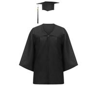 Genérico 2025 Preescolar Graduación Toga y Birrete Brillante para Niños Jardín de Infancia Niño Niña Regalo 12 Colores traje de graduación para niños niños
