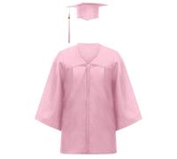 Genérico 2025 Preescolar Graduación Toga y Birrete Brillante para Niños Jardín de Infancia Niño Niña Regalo 12 Colores traje de graduación para niños niños