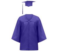 Genérico 2025 Preescolar Graduación Toga y Birrete Brillante para Niños Jardín de Infancia Niño Niña Regalo 12 Colores traje de graduación para niños niños