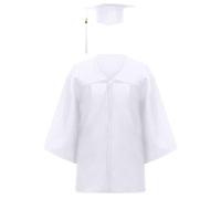 Genérico 2025 Preescolar Graduación Toga y Birrete Brillante para Niños Jardín de Infancia Niño Niña Regalo 12 Colores traje de graduación para niños niños
