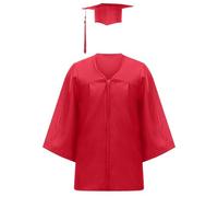 Genérico 2025 Preescolar Graduación Toga y Birrete Brillante para Niños Jardín de Infancia Niño Niña Regalo 12 Colores traje de graduación para niños niños