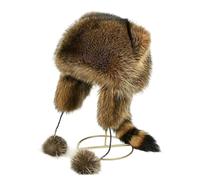 Genérico 2025 Raccoon Tail Mood Hat - Retro Y2K Detachable Fluffy Earmuffs, Winter Accessory, for Outdoor and Casual Wear (Adult)
