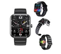 Genérico 2025 Smartwatch Mujer - el j edid r 1.9" Relogio Inteligente Mujer Notificaciones Inteligentes Frecuencia Cardíaca Regalo Festivo F21pro0731,Black