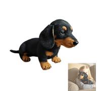 Genérico 2025 Soft Dachshund Plush Dogs - Interactive Emotional Healing Comfort Stuffed Animal, Cute Dog for Endless Snuggles, Relaxation & All Kids (Black)