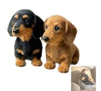 Genérico 2025 Soft Dachshund Plush Dogs - Interactive Emotional Healing Comfort Stuffed Animal, Cute Dog for Endless Snuggles, Relaxation & All Kids (Set of 2)