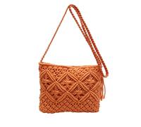 Genérico 2025 Stylish Summer Woven Bag Retro Cotton Rope Woven Bag Minimalist Tassel Women's Clutch (Orange)