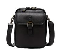 Genérico 2025 Upgrade Vintage Double Layer Large Capacity Mini Messenger Bag, Vintage Messenger Bag, Unisex Messenger Bags Crossbody (Black)
