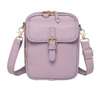 Genérico 2025 Upgrade Vintage Double Layer Large Capacity Mini Messenger Bag, Vintage Messenger Bag, Unisex Messenger Bags Crossbody (Purple)