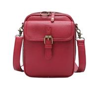 Genérico 2025 Upgrade Vintage Double Layer Large Capacity Mini Messenger Bag, Vintage Messenger Bag, Unisex Messenger Bags Crossbody (Red)