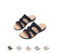 Genérico 2025 Women's Floral-Embellished Slip on Sandals, Comfortable Dressy Summer Beach Slides Summer Arch Support Slides (1PCS/A, Adulto, Mujer, 40, Números, Sistema tallas calzado EU, mediano)