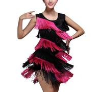 Genérico 2026 2026 Elegante Vestido Casual Mujer con Flecos para Baile presentaciones escénicas y espectáculos Festivos (XL)