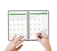 Genérico 2026-2028 Monthly Planner - 3 Year Calendar Book (A5 Size) | Academic Schedule Organizer For Students & Professionals | 36-Month Long Term Goal Setting Agenda | Lightweight Notebook (Black)