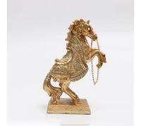 Genérico 2026 Año de la Riqueza del Caballo Resina Caballo Estatua Oro Adornos para Escritorio estantería gabinete para atraer Suerte y Riqueza