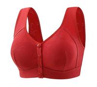 Genérico 2026 Bandoulière transparente confortable et pour femmes, sans fil, dos nu, sans éponge, avec bretelles convertibles (Red, 44)
