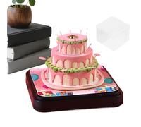 Genérico 2026 Birthday Cake Memo Pad - Birthday Cake Paper Sculpture Notepad | Creative 3D DI Y Desk Calendar, Decorative Time Piece Calendar For Home, Office & Gifт Use