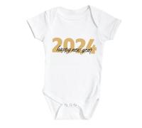 Genérico 2026 Bodysuits Celebración Año Nuevo Bebé Mis Primeros Trajes Elegantes Niño Niña (Gold, 18-24 Months)