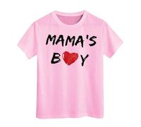 Genérico 2026 Camiseta para bebé niño pequeño Mama's Boy (12-13 Years)