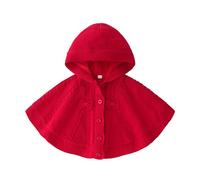 Genérico 2026 Capa de Punto con Capucha para niñas Poncho Tipo Chal abrigador suéter Infantil Ideal para Vacaciones y Uso Diario en Temporada fría