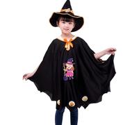Genérico 2026 Capa Halloween Niños Disfraz Cintura Elástica Cosplay Uso Diario Libre Mágico Primavera Verano (Black1, 1-12 Years)