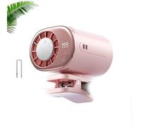 Genérico 2026 Car Clip on Air Conditioner Fan with LED Display, Mini Table Fan for Outdoor,360 - rotación, 16 ° C semi - cooling, para umbrella, office, car, Beach (Pink)